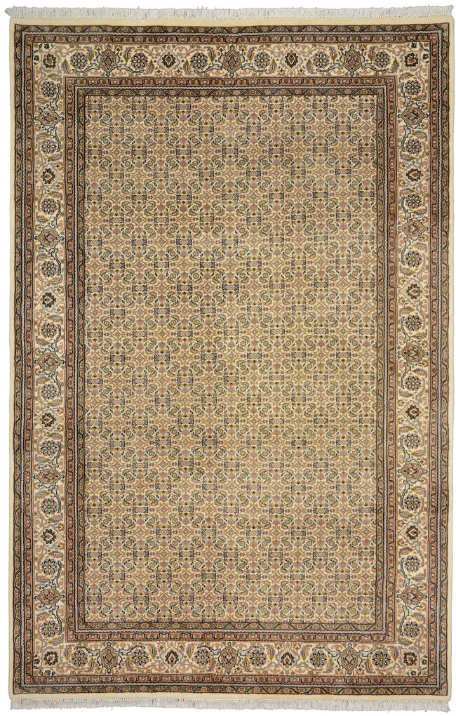 Tabriz Tappeto 200 x 300 Beige (Indian) Annodato A Mano
