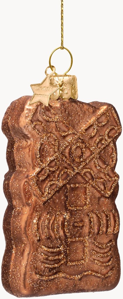 Addobbo per albero di Natale in vetro soffiato Dutch Speculaas Koekje
