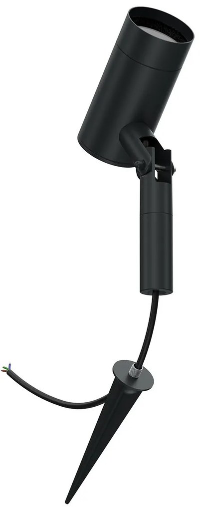 Faretto con Picchetto GU10 da Giardino Orientabile Serie SHADOW - Nero