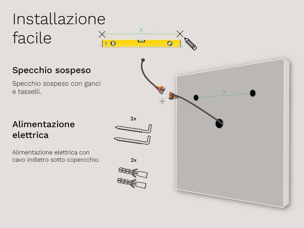 Specchio con LED illuminazione M22 premium