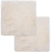 Cuscini per Sedie 2 pz Bianco 40x40cm in Vera Pelle di Montone 283885