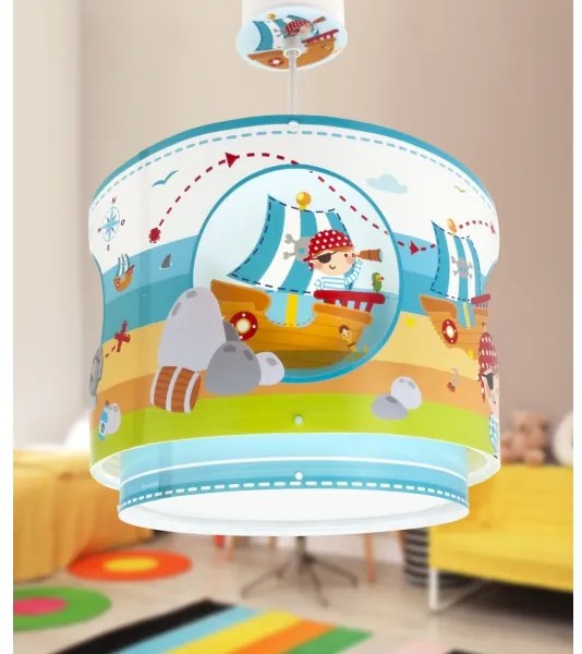 Dalber 60652 - Lampadario per bambini PIRATA ISLAND 1xE27/15W/230V