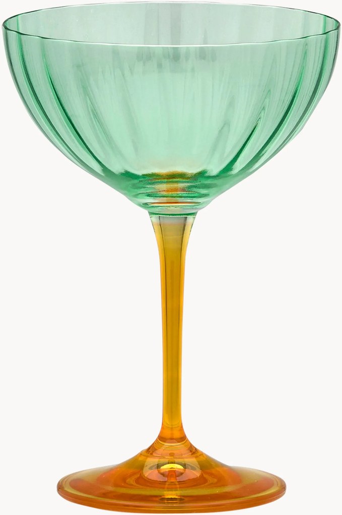 Set di 2 coppe da champagne Jazzy Arancia