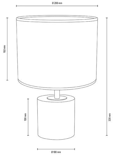 Spot-Light DO708191174 - Lampada da tavolo KRETA 1xE27/25W/230V pino/bianco