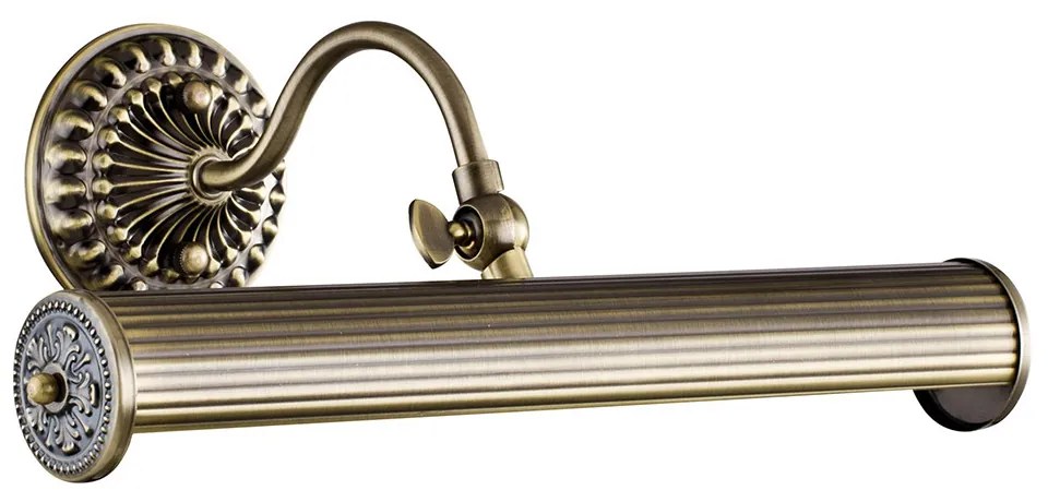 Applique Da Parete Classico Renoir Metallo Bronzo 2 Luci E14 25W