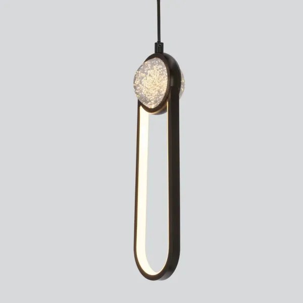 Lampadario LED a sospensione con filo LACRIMA LED/15W/230V 3000K nero