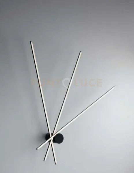 Plafoniera led shanghai nera 27w 3750lm 3000k 92x100x14,5cm in allu...