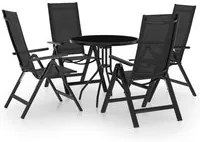 Set da Bistrot 5 pz Nero e Antracite 3070658