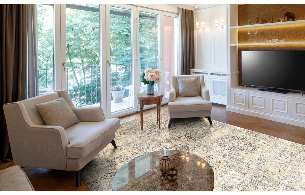 Tappeto in lana beige 133x180 cm Medley - Agnella