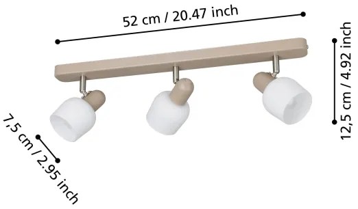 Eglo 900716 - Faretto CORATO 3xE14/18W/230V