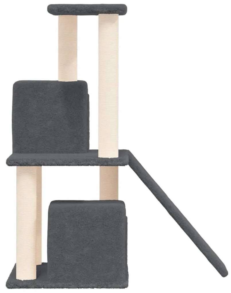 Albero per gatti con tiragraffi in sisal grigio scuro 82 cm