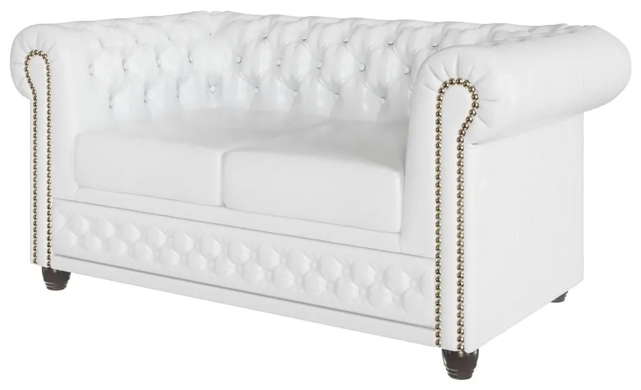 Divano letto bianco in similpelle 148 cm York - Ropez
