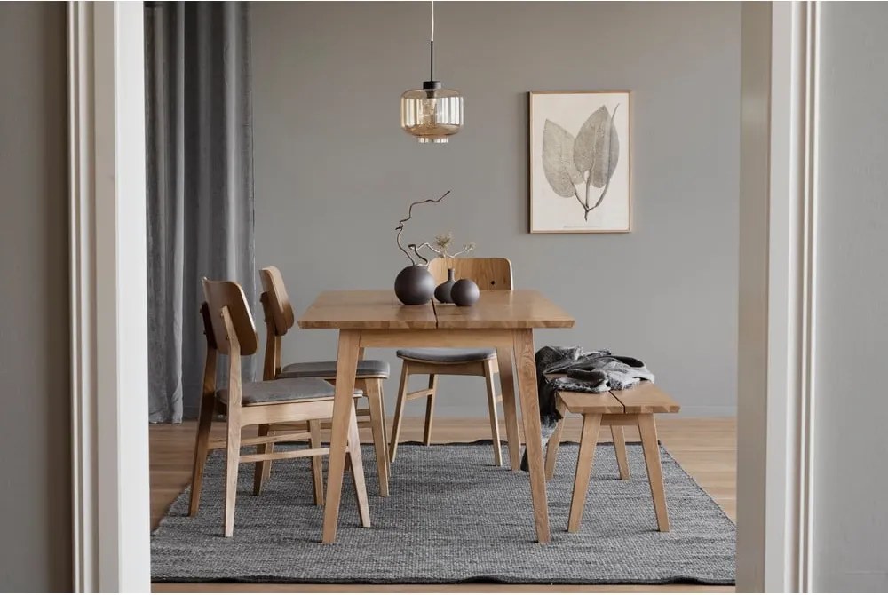 Tavolo da pranzo in legno con decoro in rovere, 180 x 90 cm Melfort - Rowico