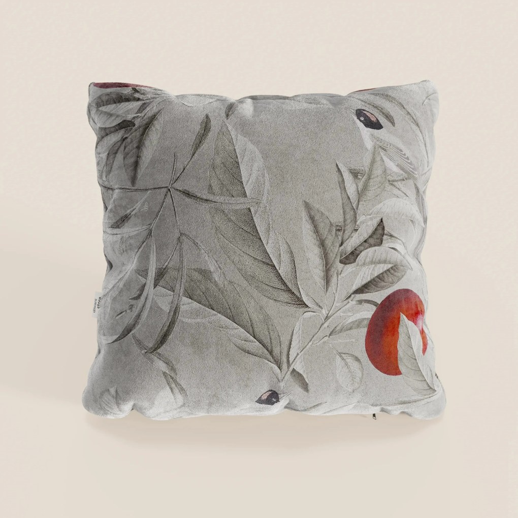 Lemon elegante collezione di cuscini a fantasia in velluto impermeabile grigio