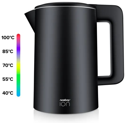 Niceboy ION ThermoKettle TK5 - Bollitore con termoregolazione 1,7 l 2200W/230V nero