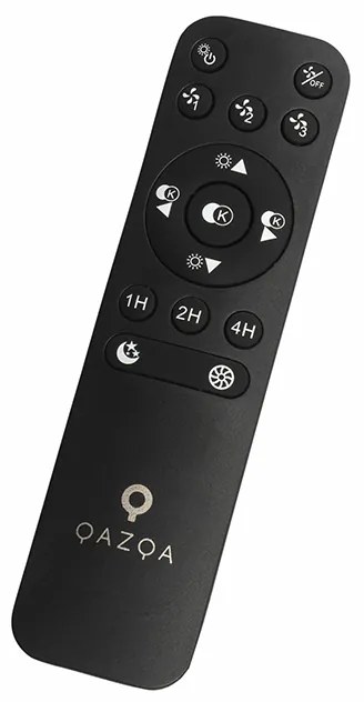 Ventilatore da soffitto quadrato nero con LED dimmerabile - Climo