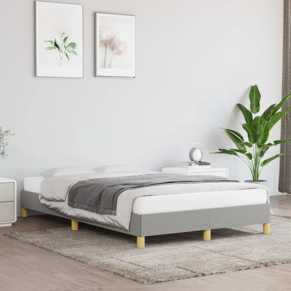 Giroletto Senza Materasso Grigio Chiaro 120x200 Cm Tessuto /