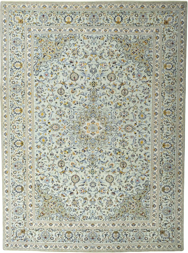 Kashan Tappeto persiano 300x410 Verde (Iran) Annodato A Mano