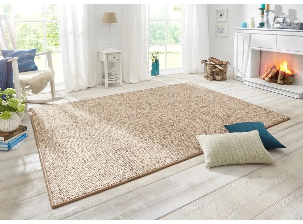 Passatoia beige-marrone 80 x 300 cm Wolly - BT Carpet