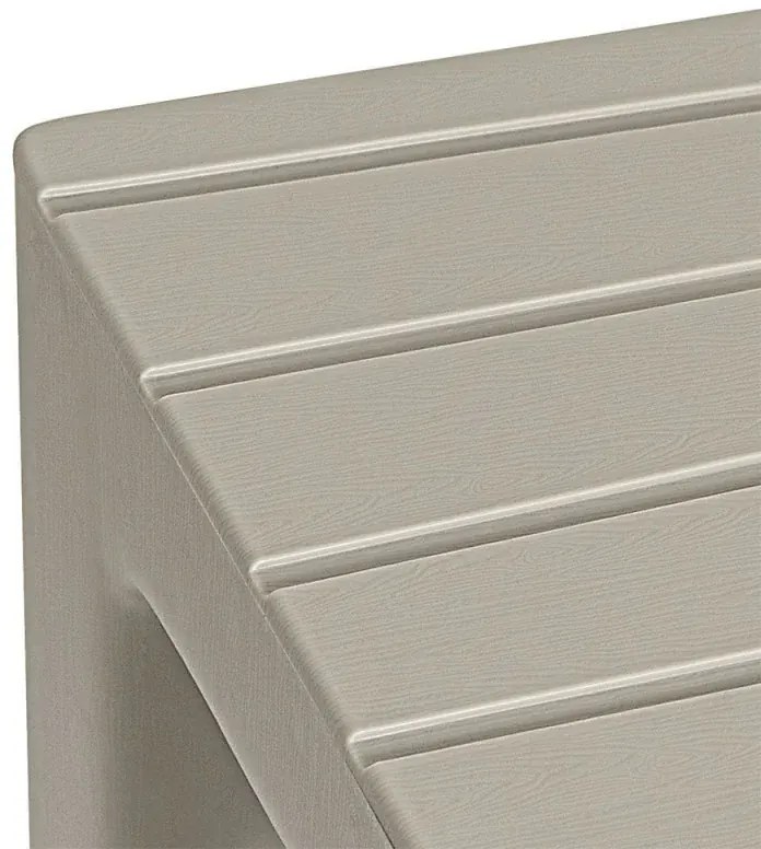 Set 2 pz Lello lo sgabello multiuso tortora ad alta resistenza effetto legno