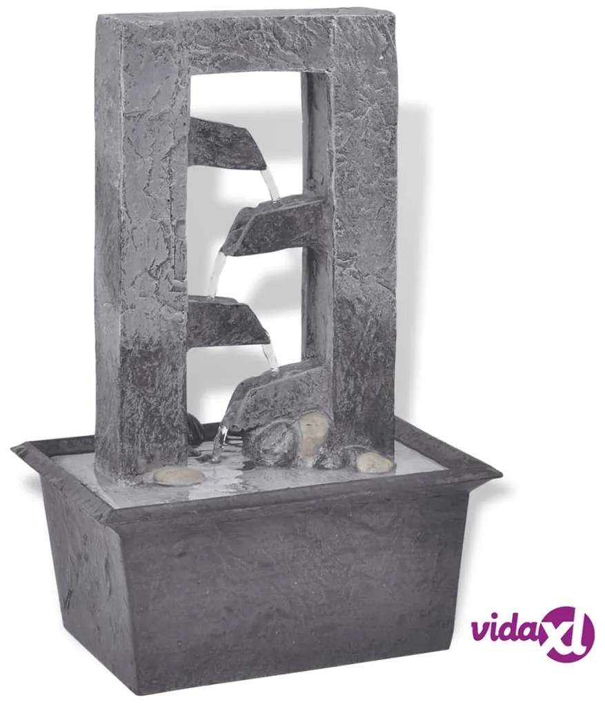 vidaXL Fontana da Interno con LED in Poliresina