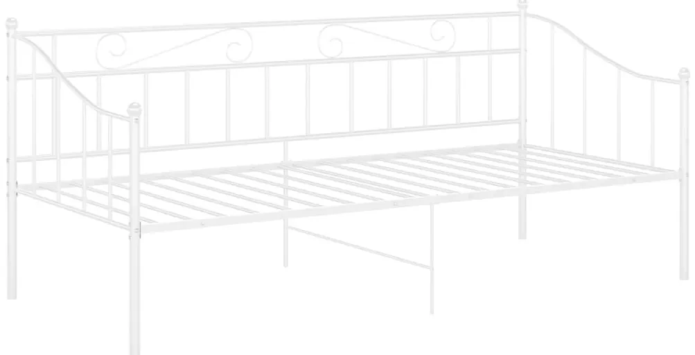 Telaio divano letto bianco in metallo 90x200 cm