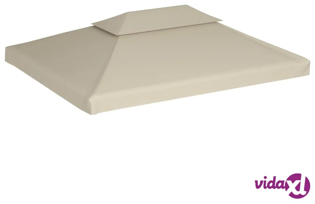 vidaXL Telo di Ricambio per Gazebo 310g/m² Beige 3x4m