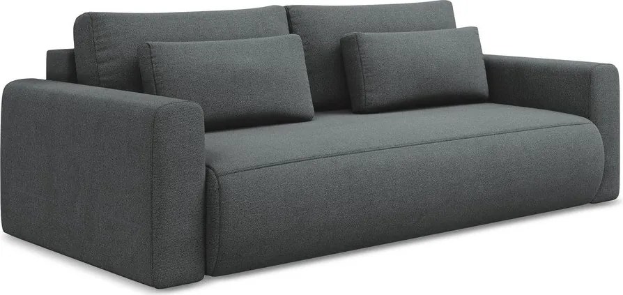 Divano grigio scuro allungabile/con contenitore 238 cm Kapua – Makamii