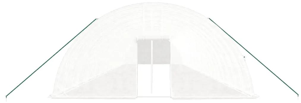 Serra con Telaio in Acciaio Bianco 144 m² 24x6x2,85 m