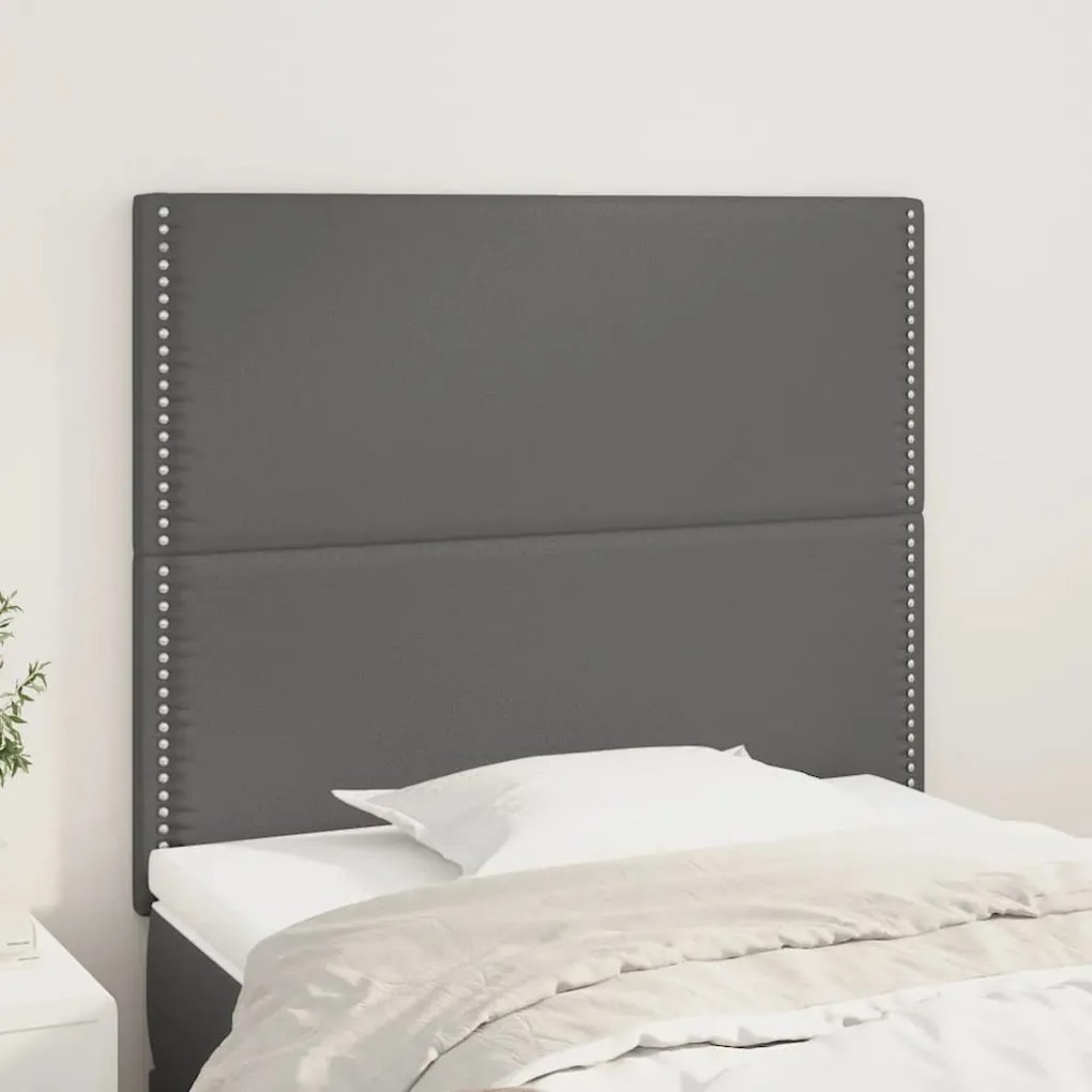 Testiera 2 Pz Grigio 90x5x78/88 Cm İn Similpelle /