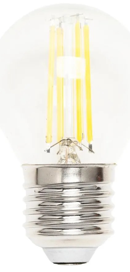 Lampada LED E27 4W a Filamento 150lm/W No Flickering - G45 Colore Bianco Caldo 2.700K