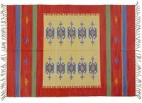 Tappeto moderno Seattle, stile kilim, 100% cotone, multicolore, 130x70cm