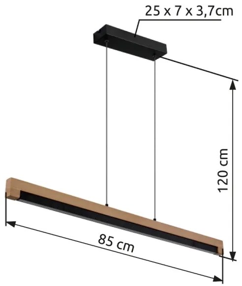 Globo 67849H - Lampadario LED a sospensione con filo STARLA LED/24W/230V