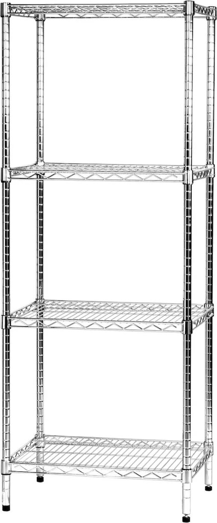 Scaffale 4 Ripiani 60x45x160 cm in Metallo Cromato Tosini...