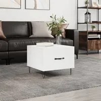 Tavolino da Salotto Bianco 50x50x40 cm in Legno Multistratocod mxl 79815