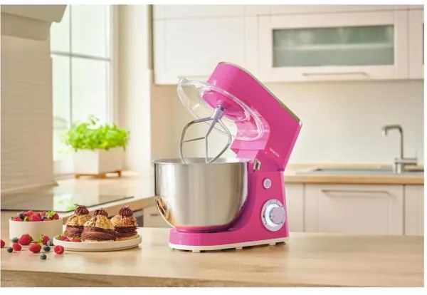 Sencor - Robot da cucina con ciotola in acciaio inox 1300W/230V rosa