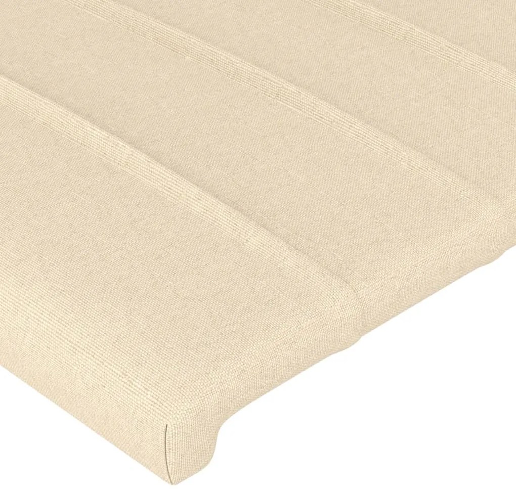 Testiera crema 80x5x78/88 cm in tessuto