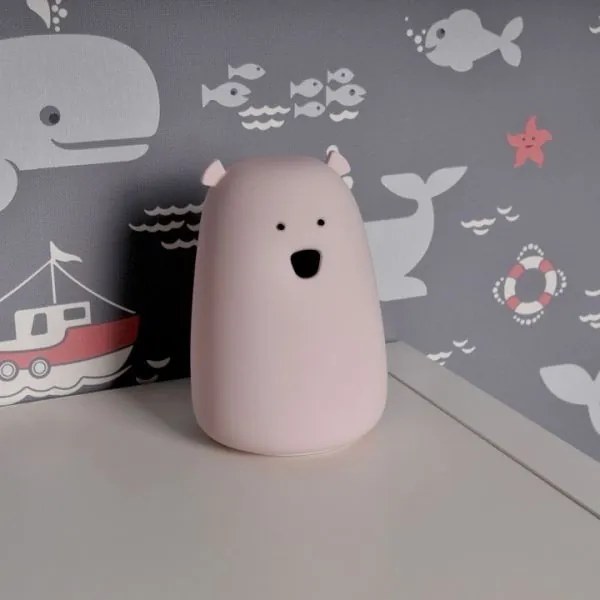 Lampada touch LED RGB per bambini BEAR LED/0,8W/5V rosa + USB