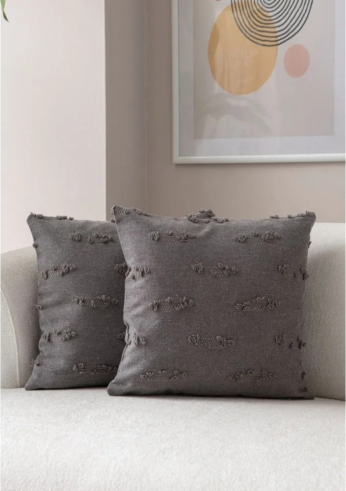 Federe decorative in set 2 pz 43x43 cm Tuffet – Mioli Decor