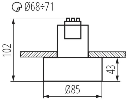 Kanlux 27576 - Luce da incasso MINI RITI 1xGU10/25W/230V bianca/oro