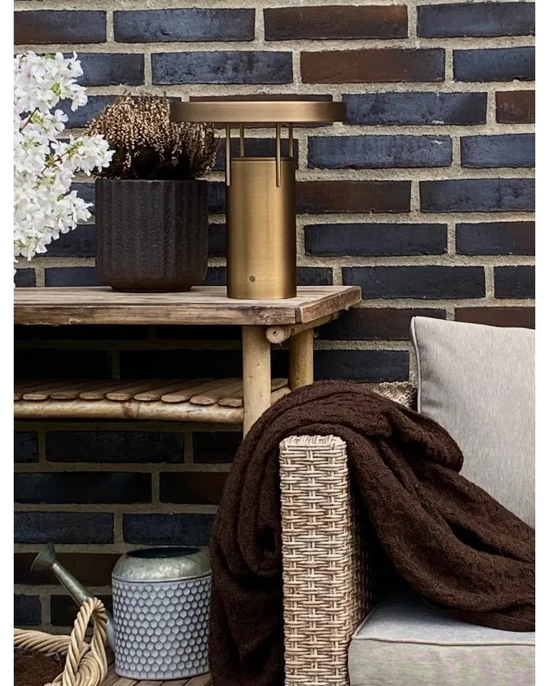 Lampada da tavolo dimmerabile a LED in bronzo con paralume in metallo (altezza 28 cm) BringMe - Hübsch