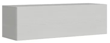 Pensile TV a ribalta con foro passacavi Isoka 133 cm Bianco Frassino