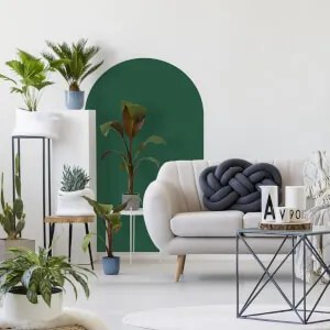 Adesivo da parete ad arco dietro il sedile | Inspio