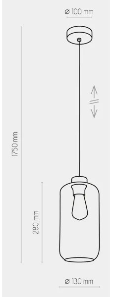 Lampadario su corda MARCO 1xE27/60W/230V nero