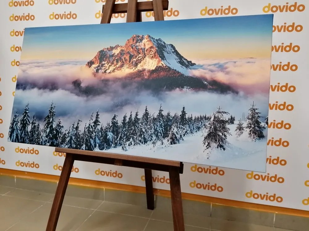 Quadro su tela – Rozsutec sotto una coltre di neve