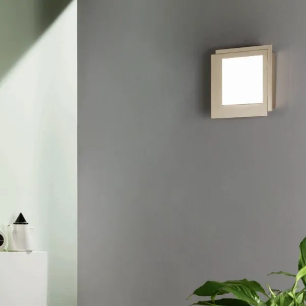 Applique LED in metallo Oro 24x24 cm e diffusore in acrilico PASSPARTOU