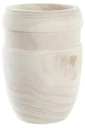 Vaso DKD Home Decor Marrone Naturale Quadrato Boho 15 x 15 x 20 cm