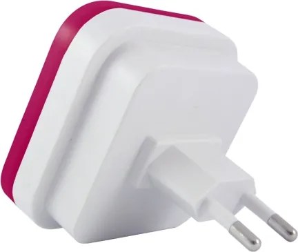 Luce notturna LED con sensore crepuscolare LED/0,5W/230V rosa