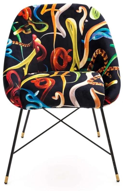 Seletti padded chair snakes
