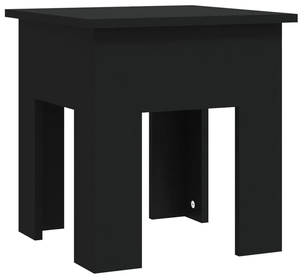 Tavolino da Salotto Nero 40x40x42 cm in Truciolato